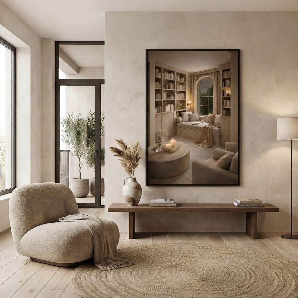 Cozy Reading Nook Arched Window Print, view 2 of 4