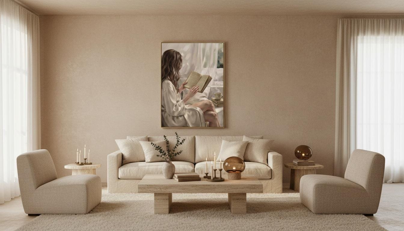 Brunette Woman Reading Wall Art, view 3 of 4