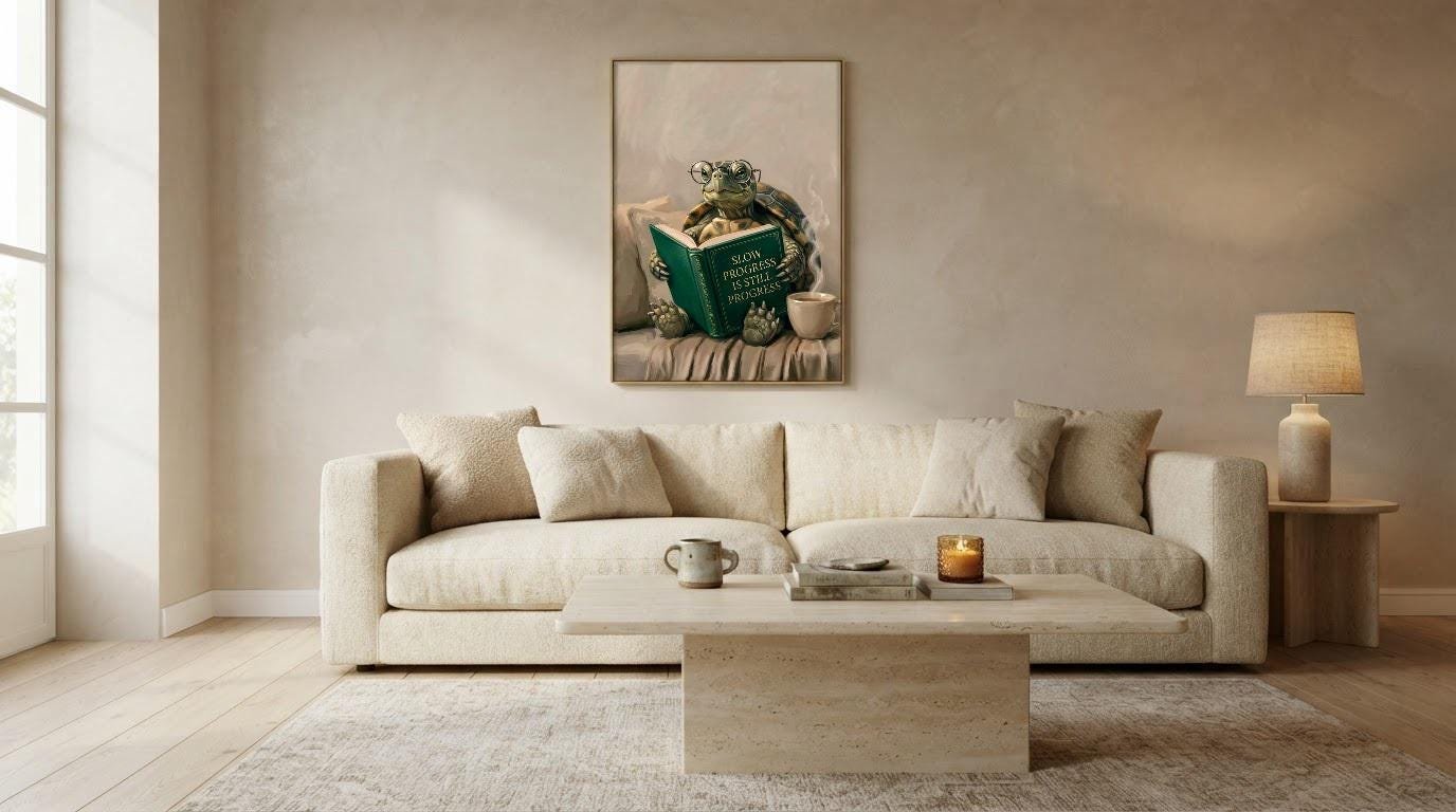 Turtle Reading Print, view 3 of 4