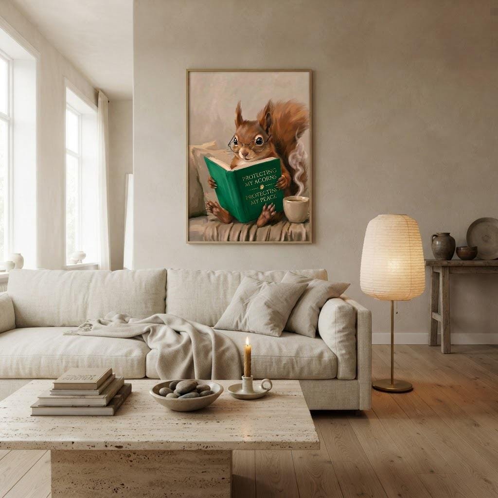 Cozy Bookish Nook, Glasses, Coffee, view 2 of 4