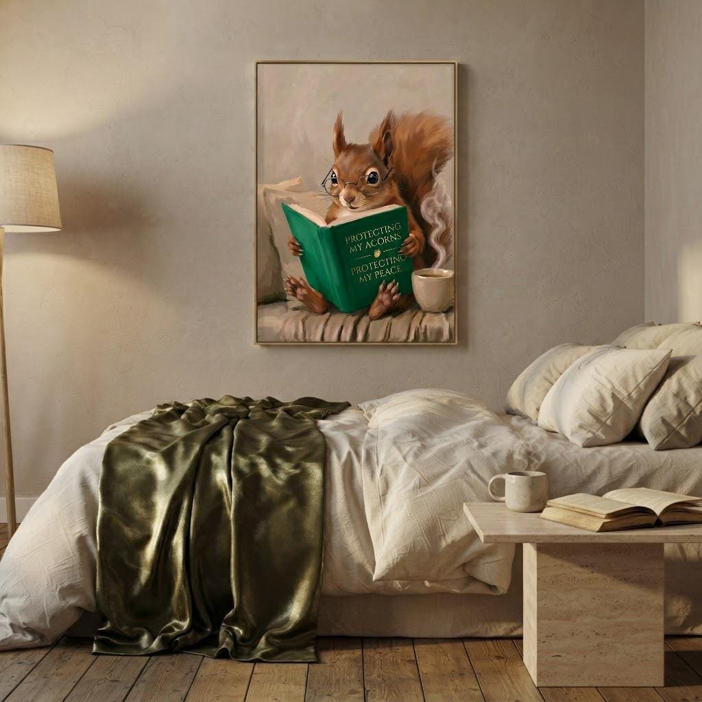 Cozy Bookish Nook, Glasses, Coffee, view 4 of 4