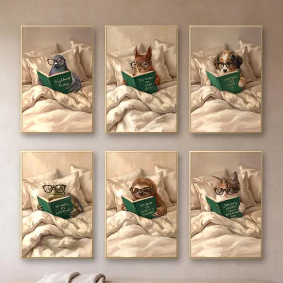 Book Nook Wall Art Set of 6
