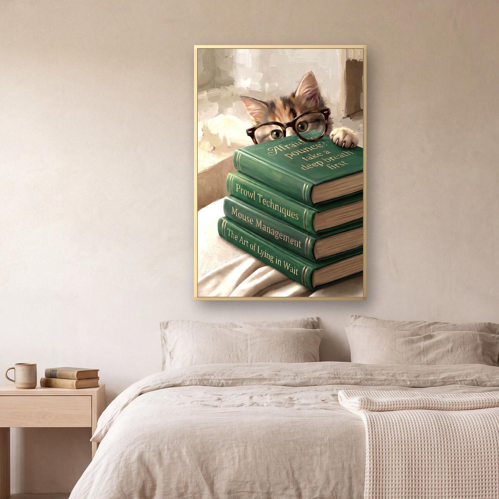 Cat Peeking Over Books, view 4 of 4