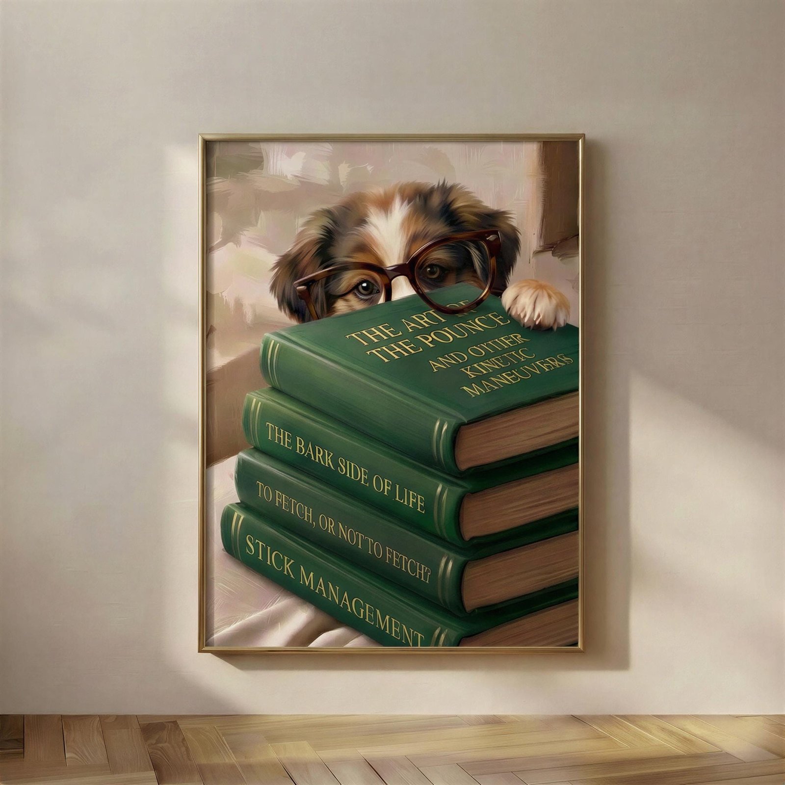 Dog Peeking Over Books, The To Fetch or Not to Fetch?