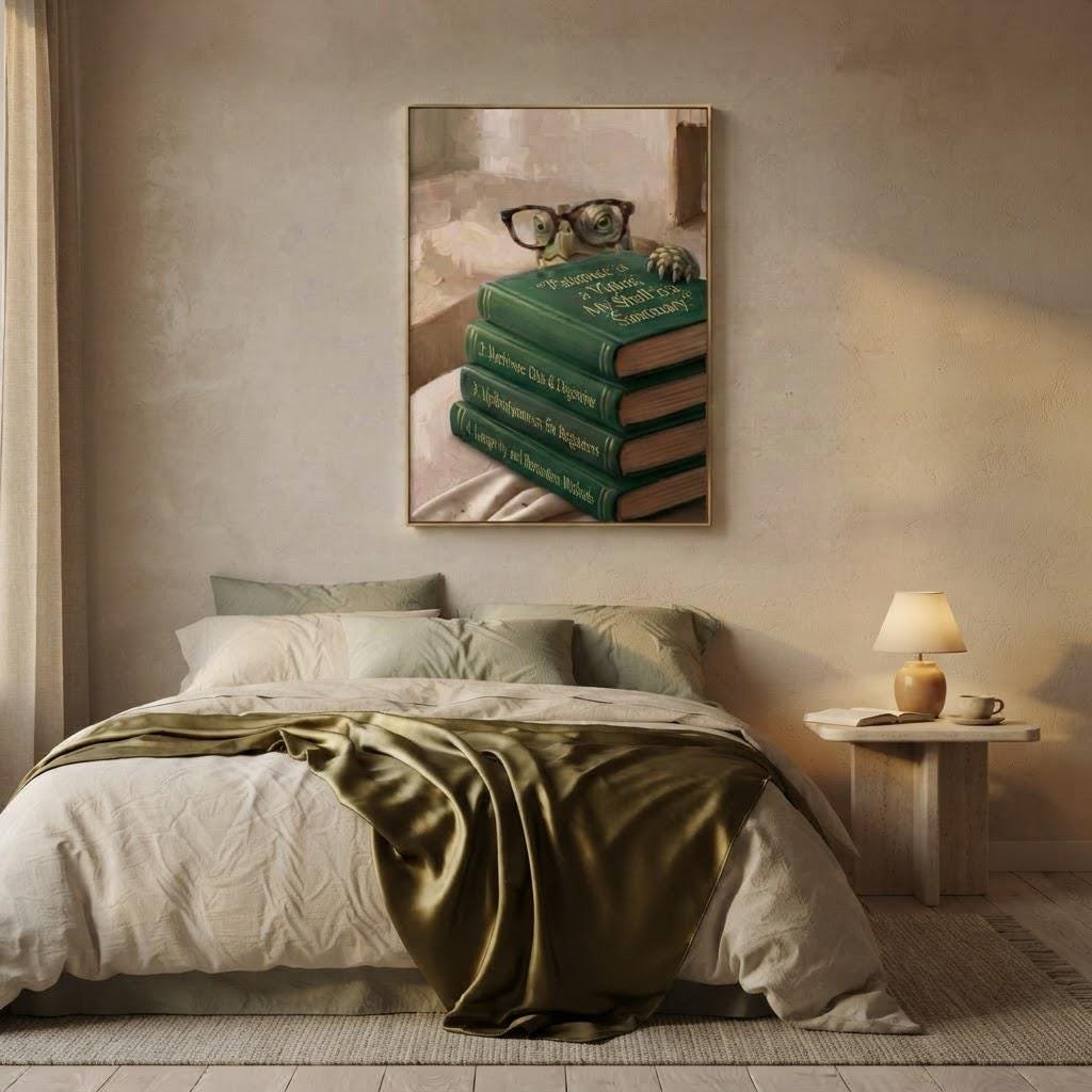 Turtle Peeking Over Books, view 4 of 4