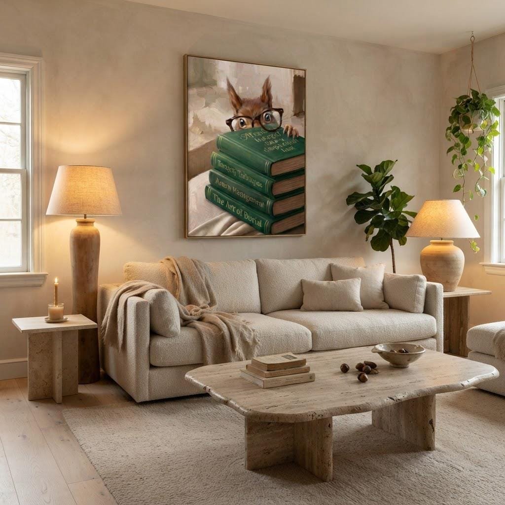 Squirrel Peeking Over Books, view 2 of 4