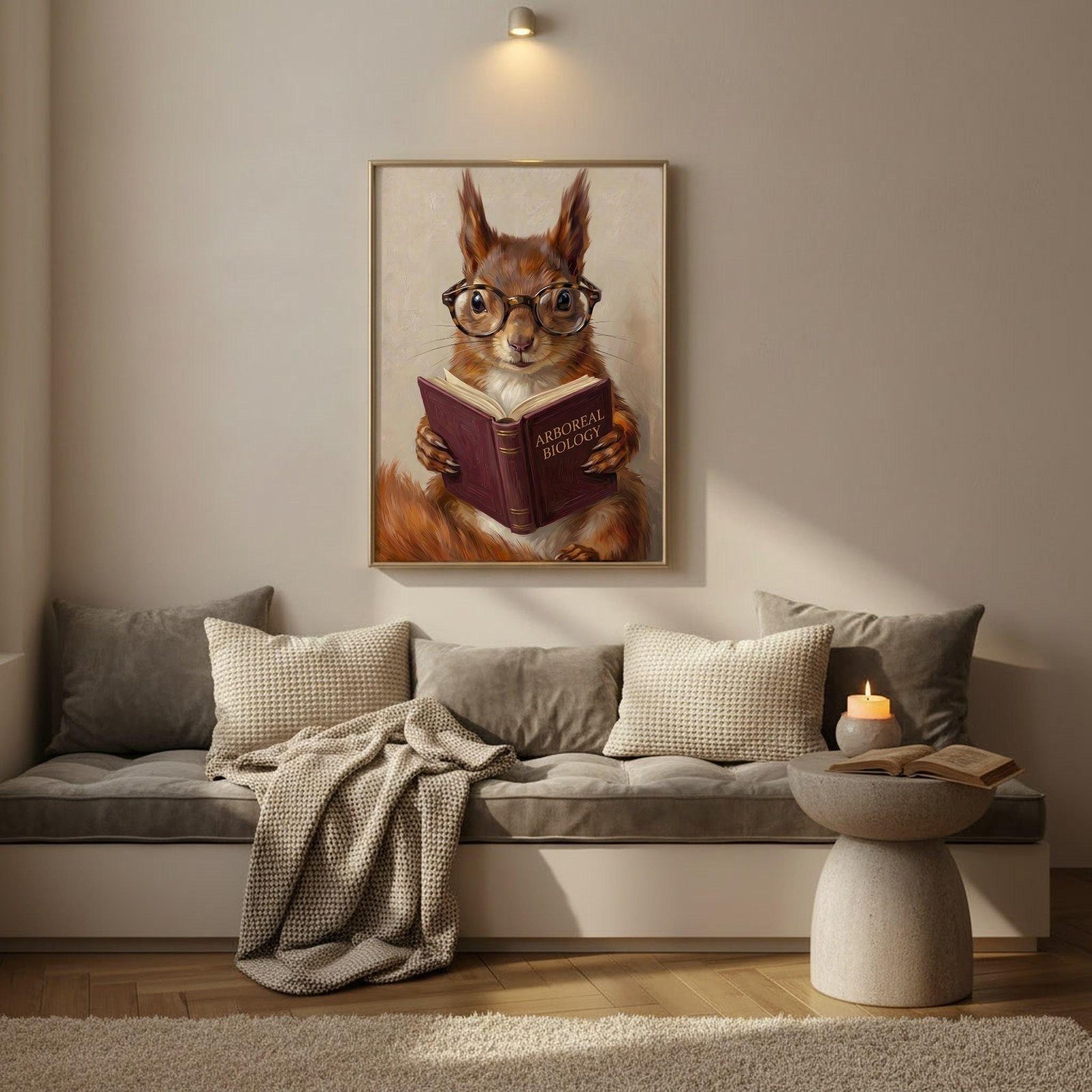 Squirrel Reading Book Wall Art, view 4 of 4