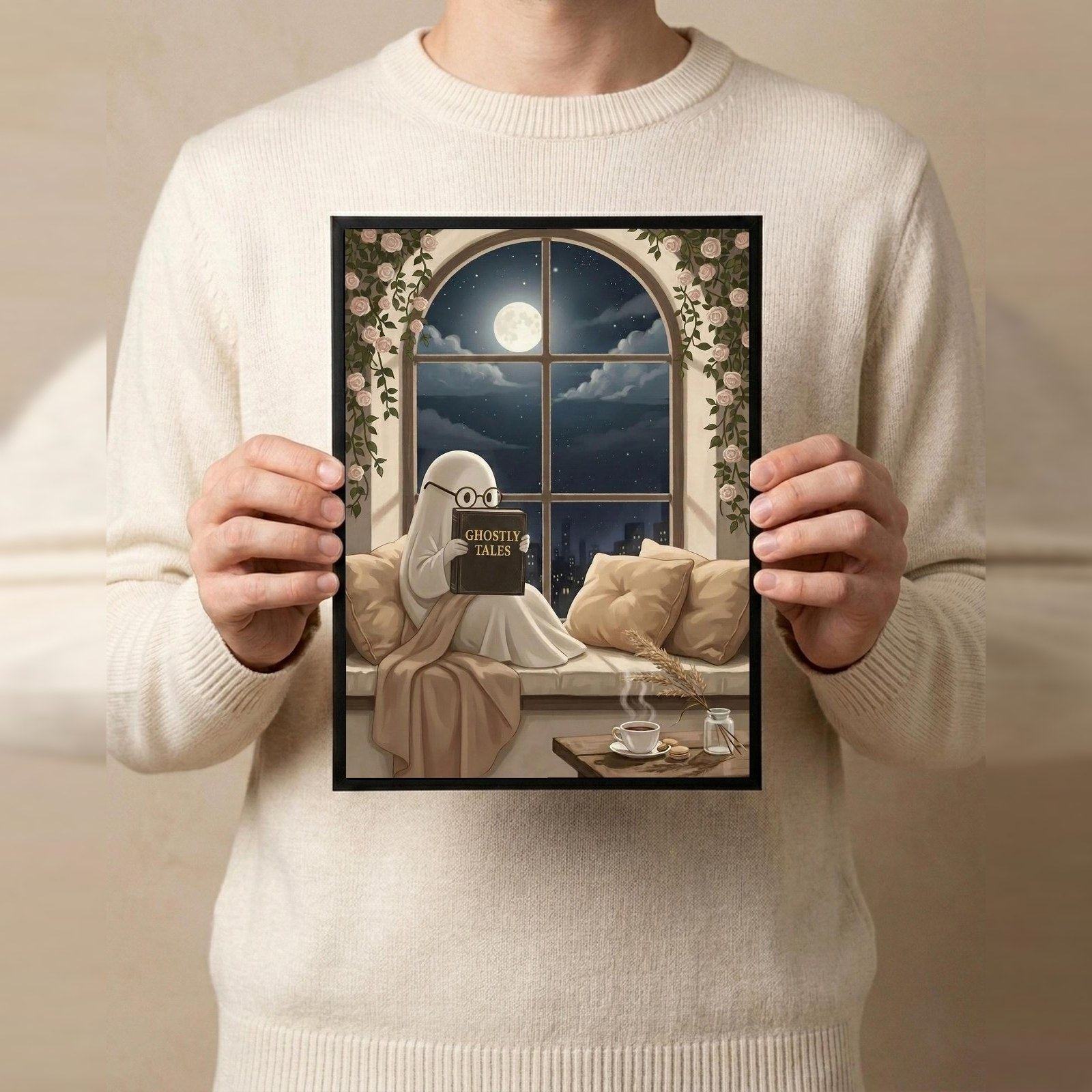 Ghost with Coffee Print, view 2 of 4