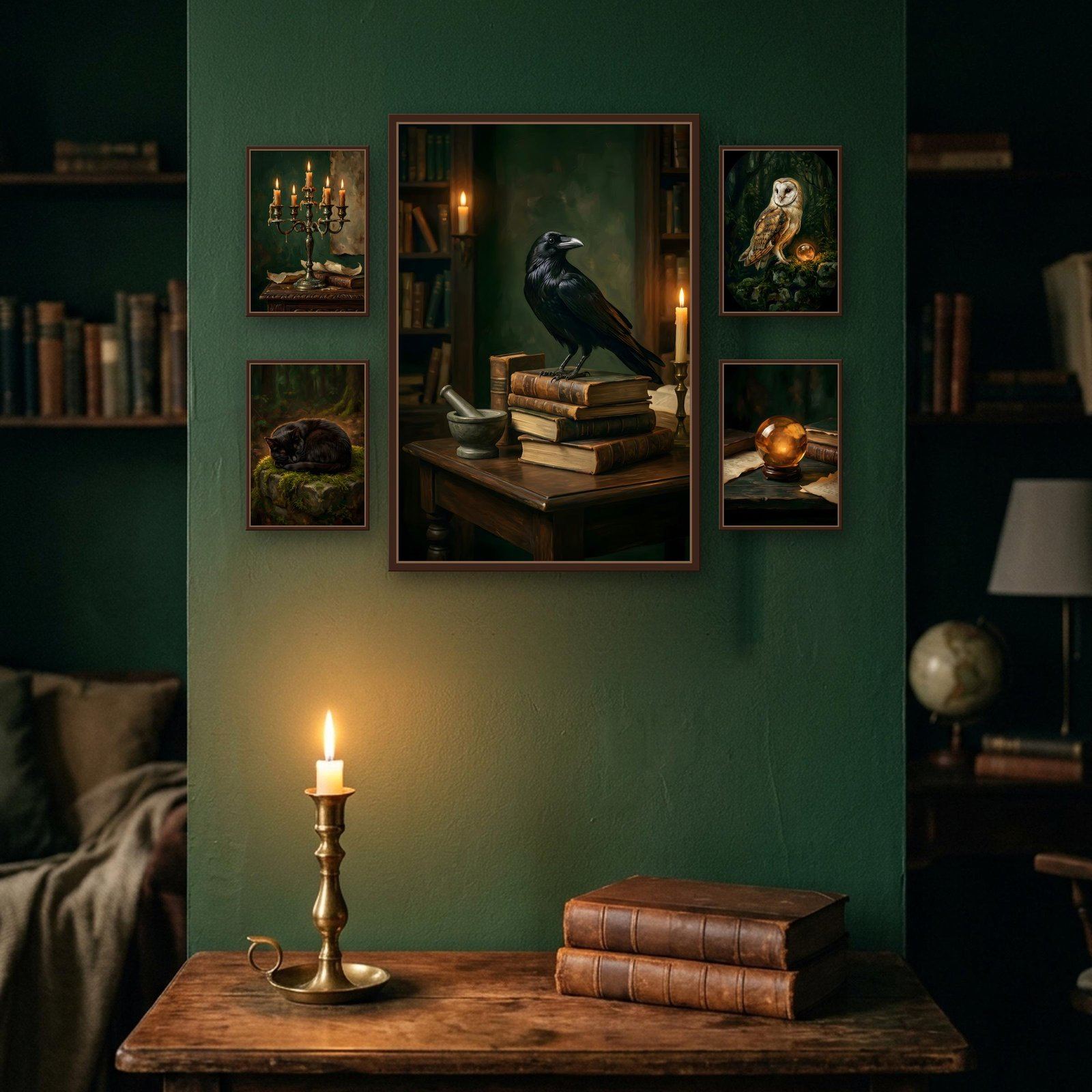 50+ Dark Academia Wall Art Prints, 52 original dark academia art prints - moody, candlelit and quietly gothic.