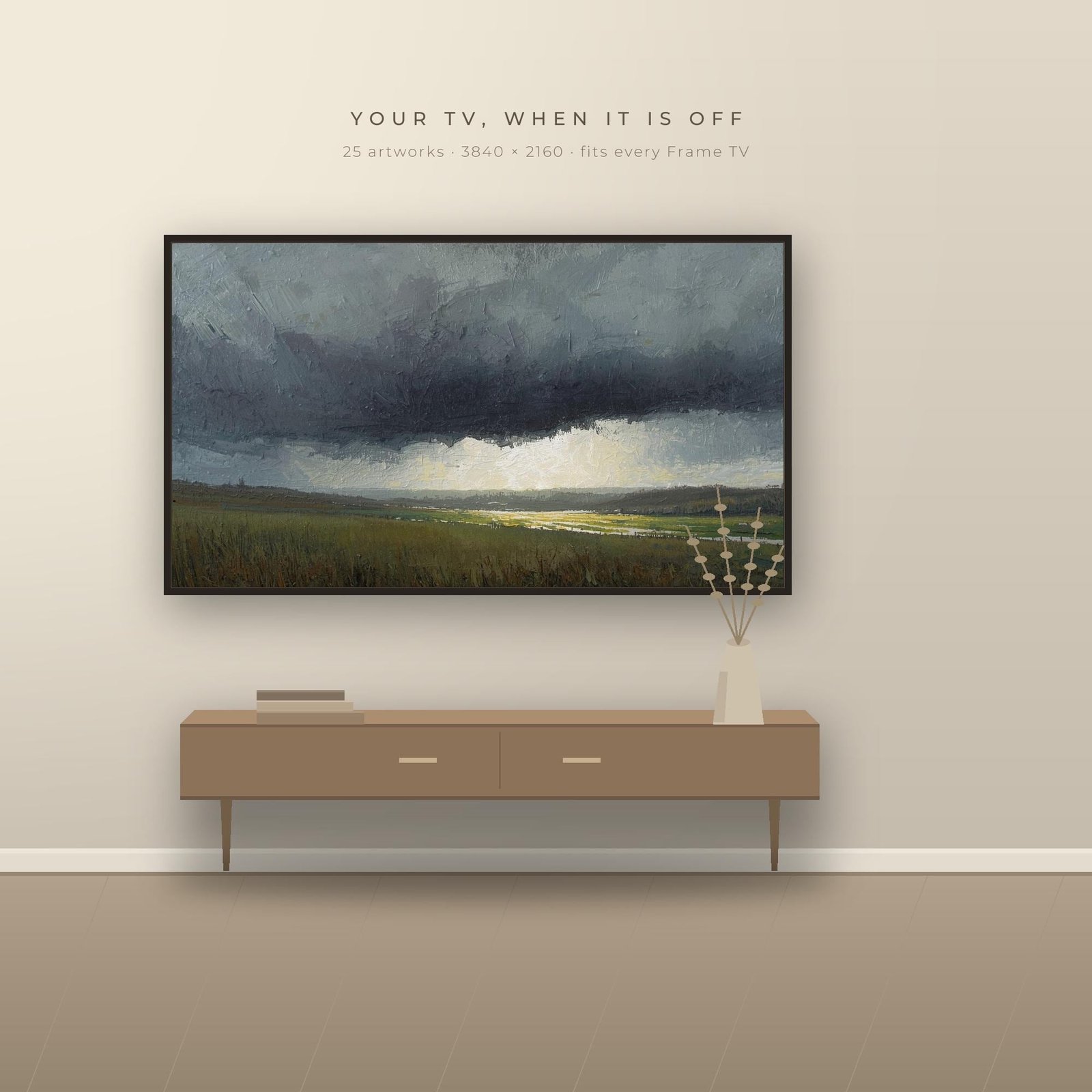 Samsung Frame TV Art Set of 25, Twenty-five quiet landscapes for the Samsung Frame TV, one collection that moves through a whole year.