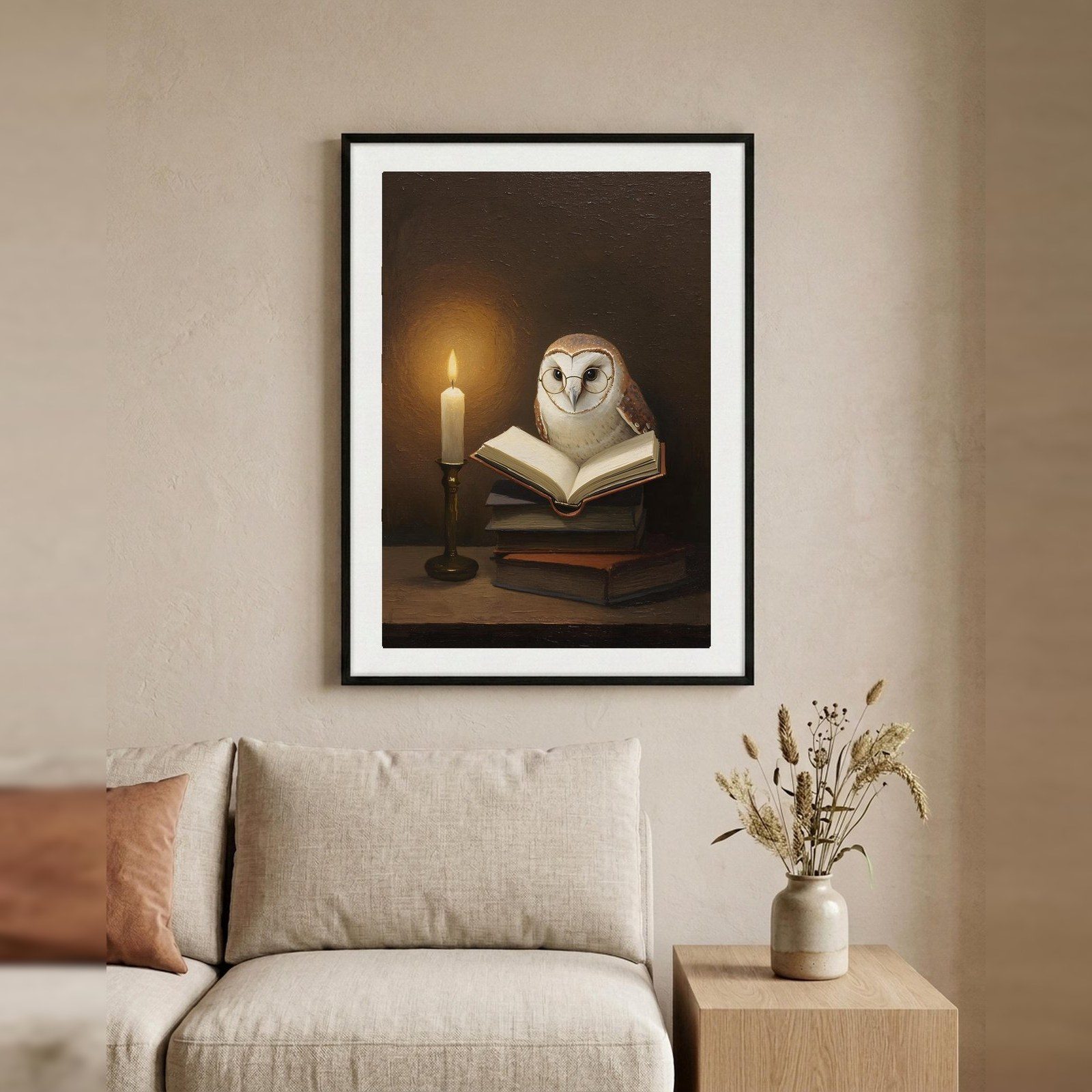21 Animals Reading Books, 21 animals, each one deep in a book, by candlelight.