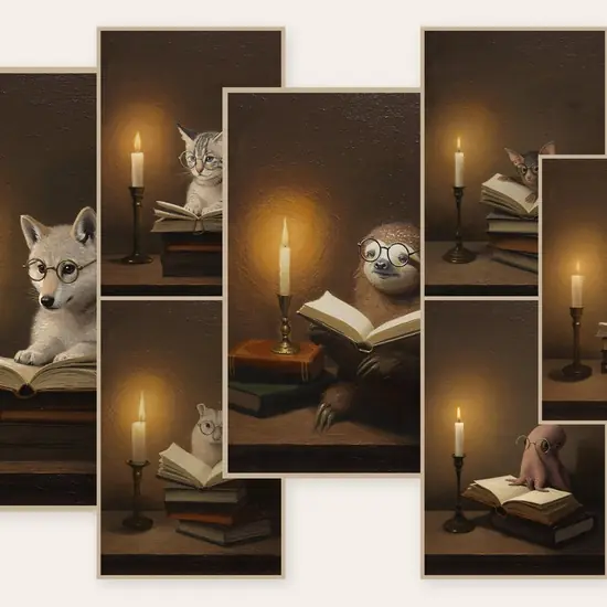 21 Animals Reading Books