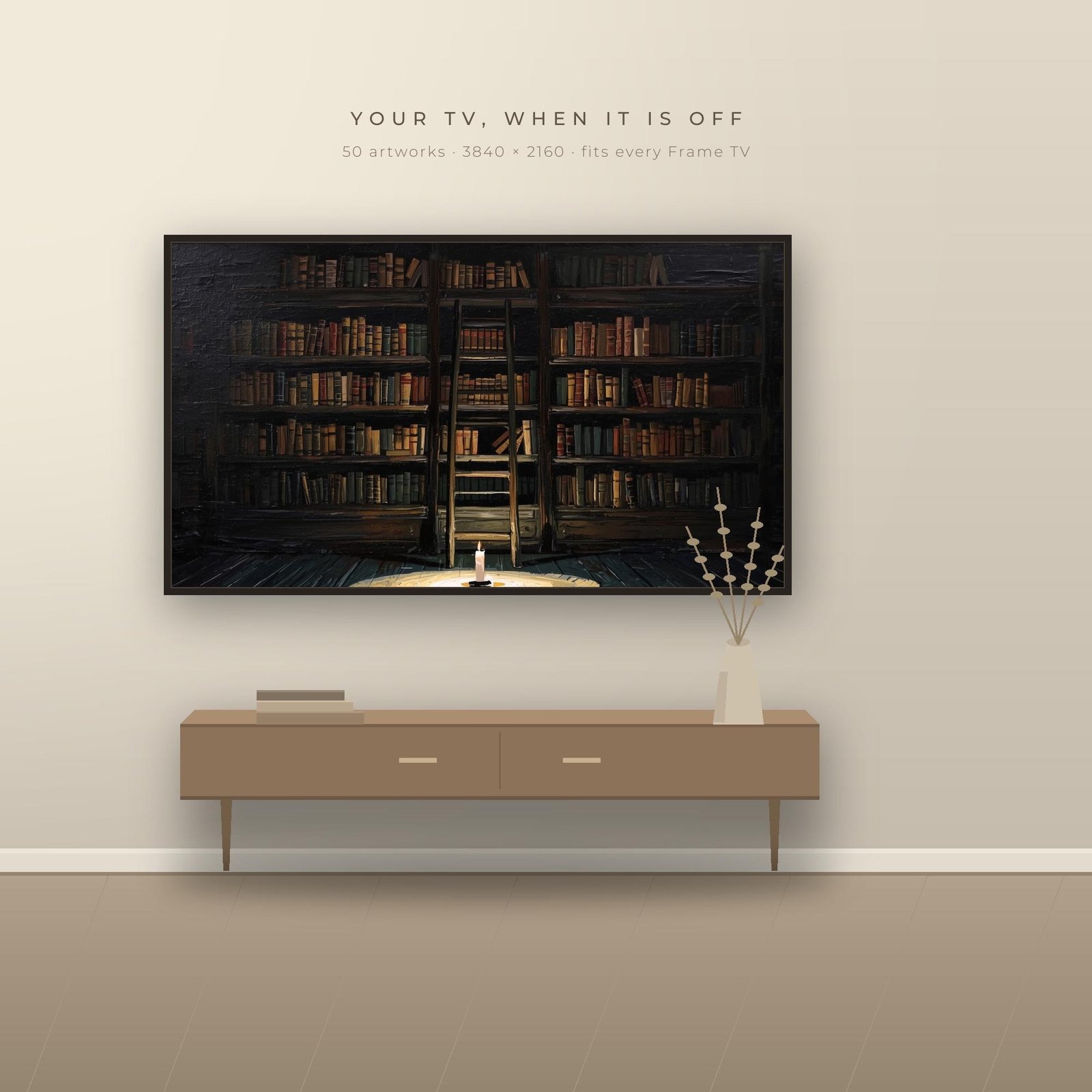 Dark Academia Frame TV Art Bundle of 50, Dark academia frame TV art, fifty moody scenes, made to sit together.