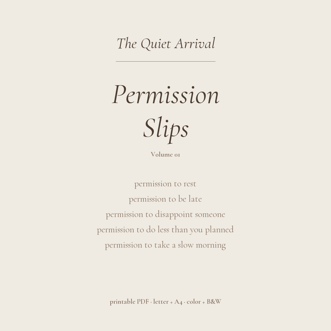 Permission Slips — Vol. 01