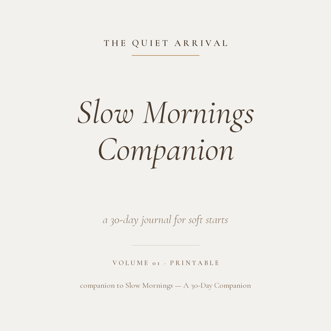 Slow Mornings Companion — A 30-Day Journal