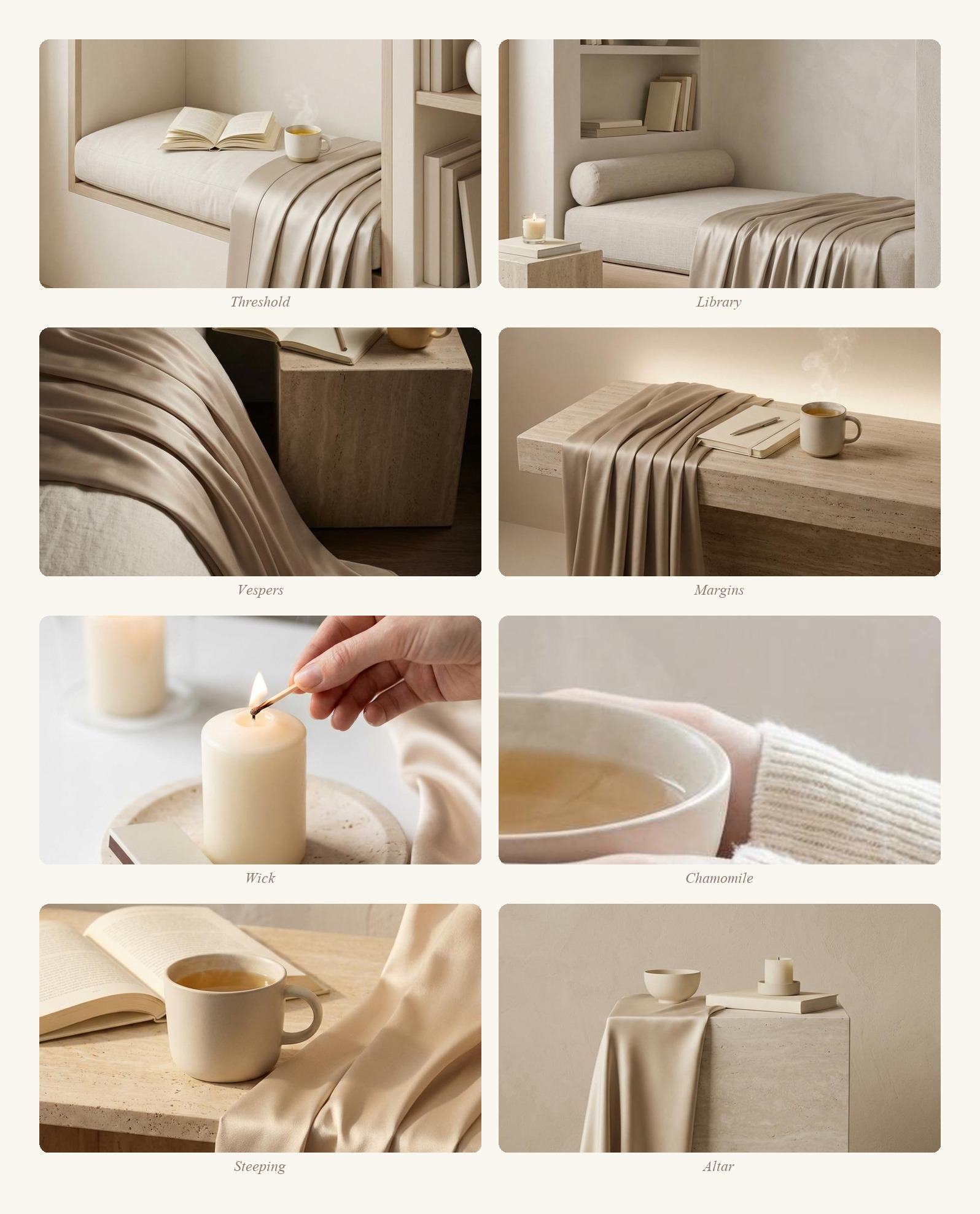 Eight Quiet Room desktop scenes