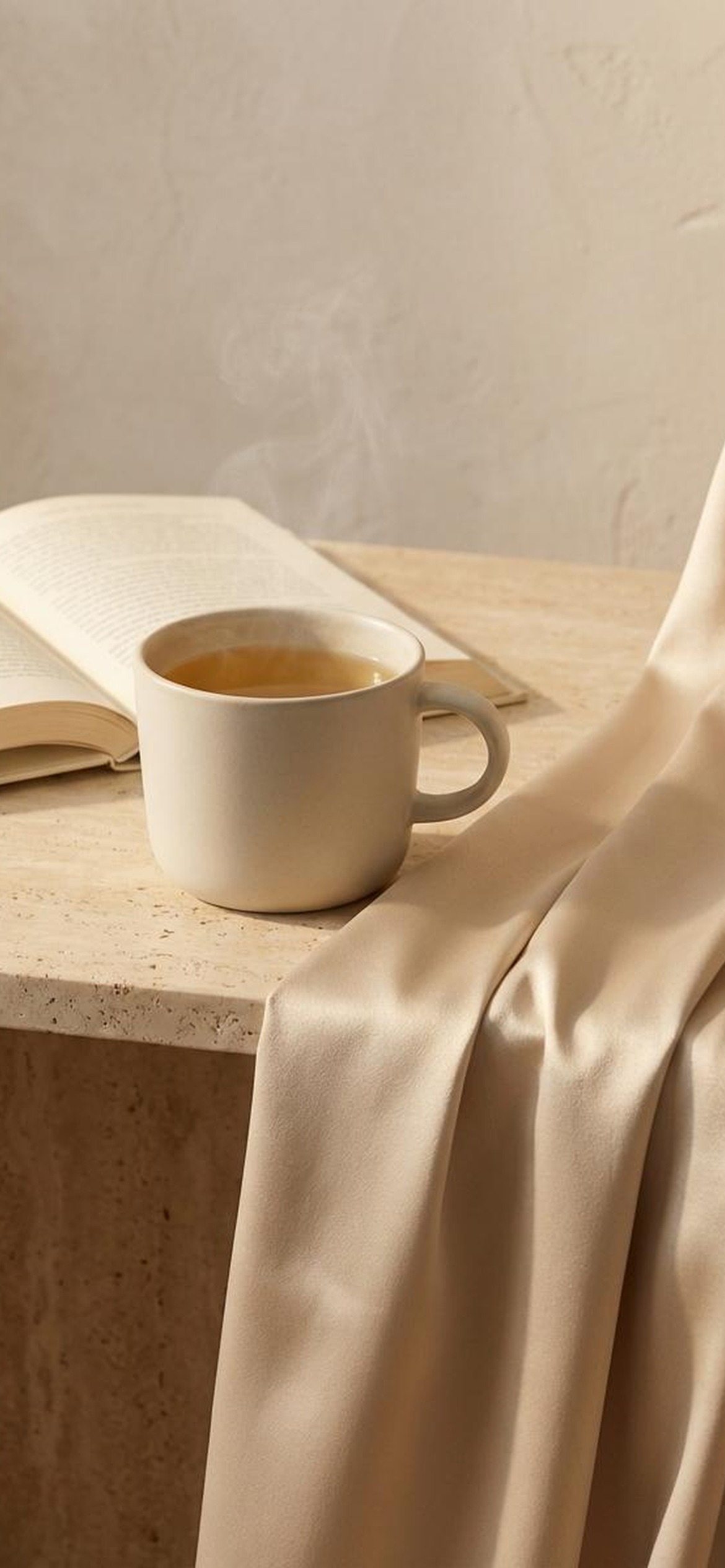Steeping — warm tea in a quiet moment of unhurried waiting